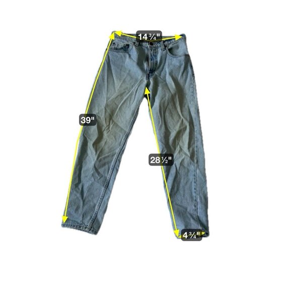 Levis 550 Relaxed Fit Light Wash Tapered Leg Jeans W32 L30 USA Made - Picture 13 of 15